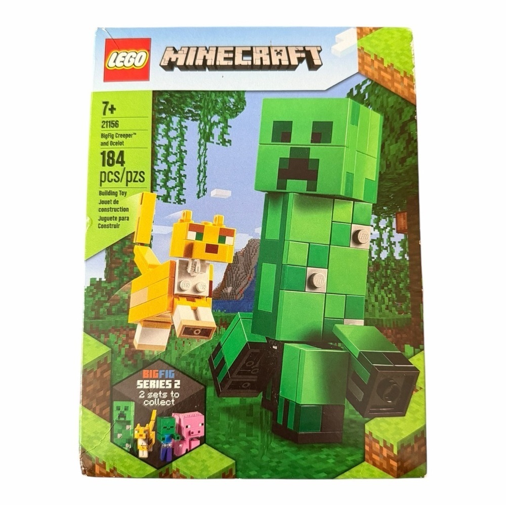 LEGO Minecraft: BigFig Creeper and Ocelot 21156 NEW SEALED Retired